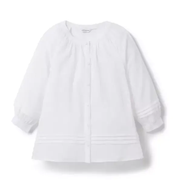 Janie and Jack Accessories|Girl-Pintuck Swim Cover-Up white
