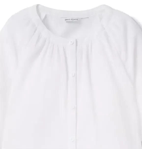 Janie and Jack Accessories|Girl-Pintuck Swim Cover-Up white