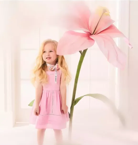 Janie and Jack Swim Outfits|Dresses-Pintuck Trim Dress pink dreams