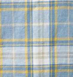 Janie and Jack Shirts-Plaid Linen-Cotton Shirt stormy sky blue plaid