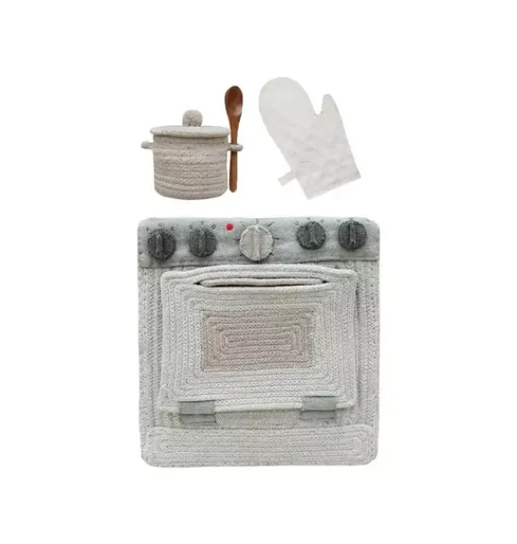 Janie and Jack Imaginary Play|Storage-Play Basket Kitchen natural