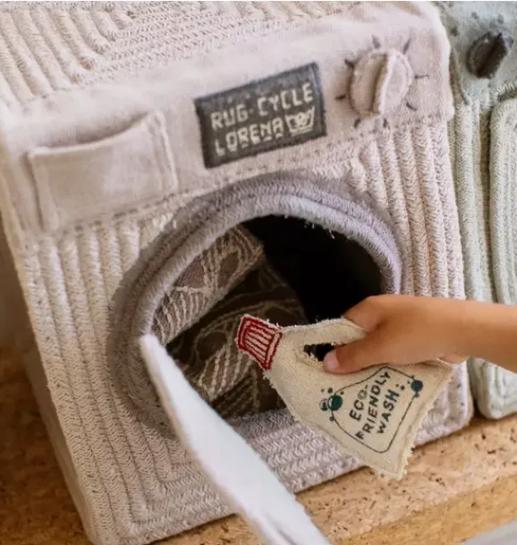 Janie and Jack Imaginary Play|Storage-Play Basket Washing Machine pearl