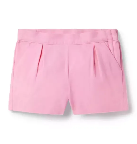Janie and Jack Skirts & Shorts-Pleated Canvas Short pink dreams