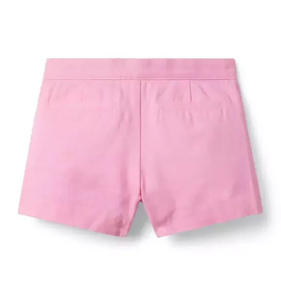 Janie and Jack Skirts & Shorts-Pleated Canvas Short pink dreams