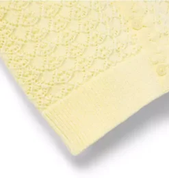 Janie and Jack Sweaters & Sweatshirts-Pointelle Puff Sleeve Cardigan lemon cake