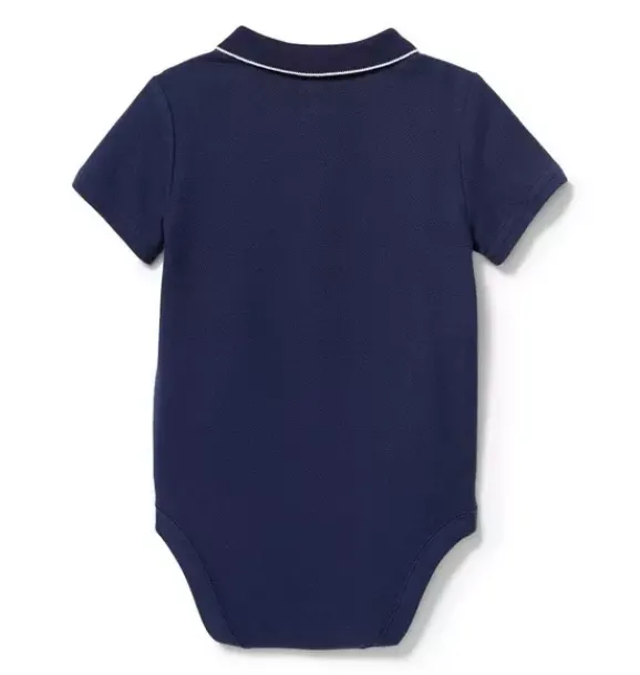 Janie and Jack Tops & Bodysuits-Polo Bodysuit merchant marine