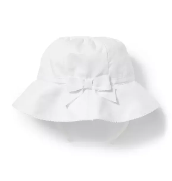Janie and Jack Baby|Shoes & Accessories-Poplin Sun Hat white