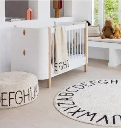 Janie and Jack Decorative Pillows And Throws-Pouf ABC - Black natural