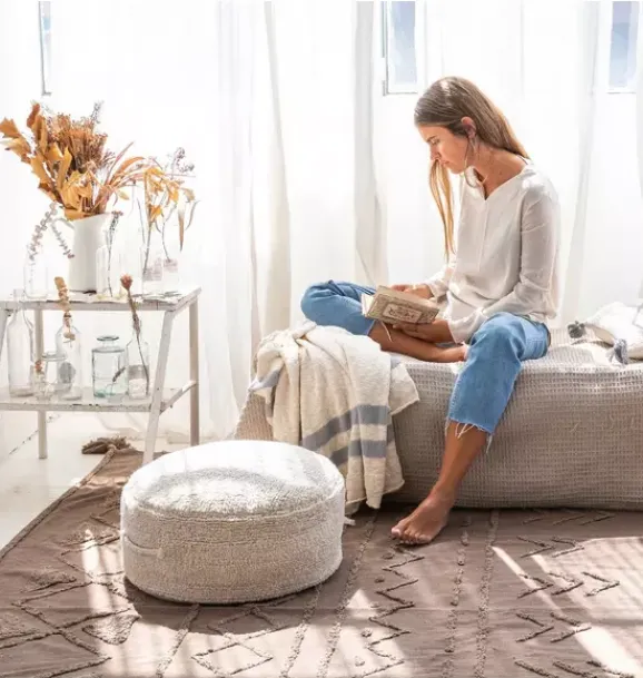 Janie and Jack Decorative Pillows And Throws-Pouf Chill natural