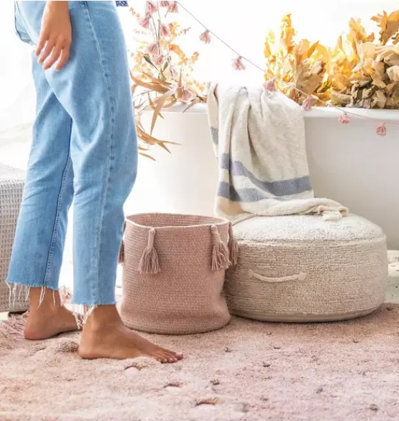 Janie and Jack Decorative Pillows And Throws-Pouf Chill natural