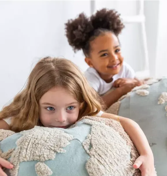 Janie and Jack Decorative Pillows And Throws-Pouf World Map multicolor