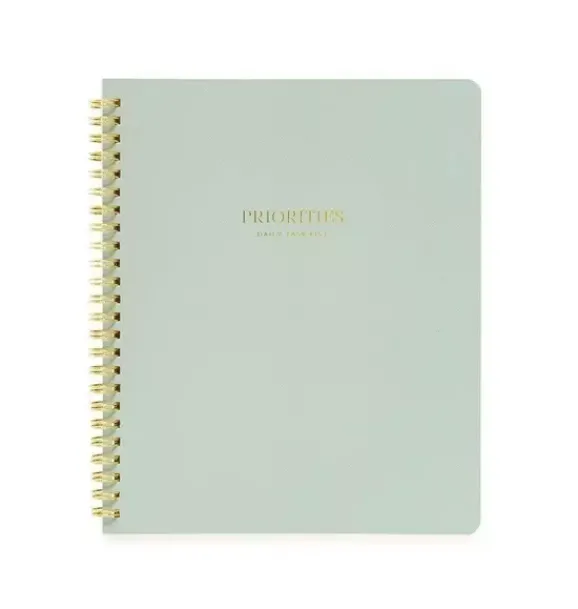 Janie and Jack Desk Accessories-Priorities Notebook, Green multi