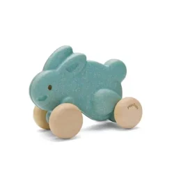 Janie and Jack Development Toys-PUSH ALONG BUNNY-LIGHT BLUE multi