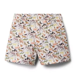Janie and Jack Swim Trunks|Swim Outfits-Quey 2 Recycled Swim Trunk Made With Liberty Fabric white quey 2 animal print