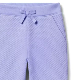 Janie and Jack Pants-Quilted Jacquard Jogger pastel purple