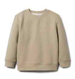Janie and Jack Sweaters & Sweatshirts-Quilted Jacquard Sweatshirt oatmeal