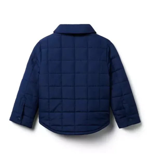 Janie and Jack Jackets & Coats-Quilted Sherpa Lined Jacket navy