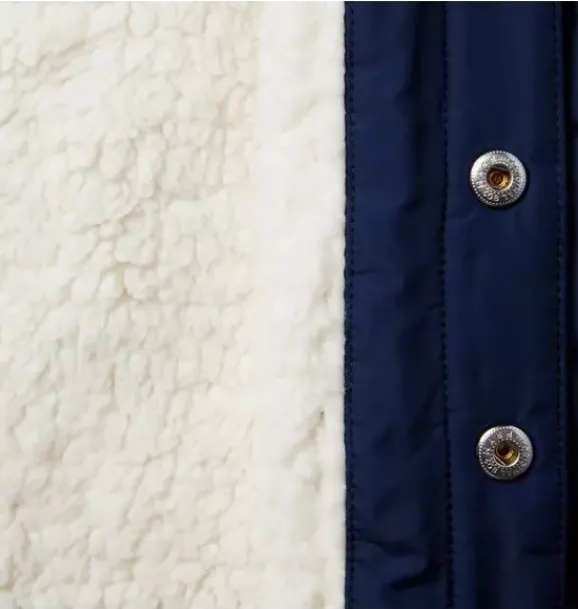 Janie and Jack Jackets & Coats-Quilted Sherpa Lined Jacket navy