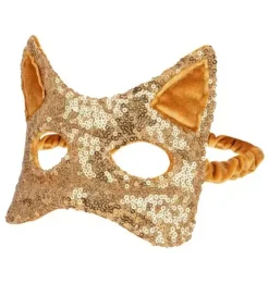 Janie and Jack Kids Accessories|Dress Up-"&rdquo; Cat mask gold sequins