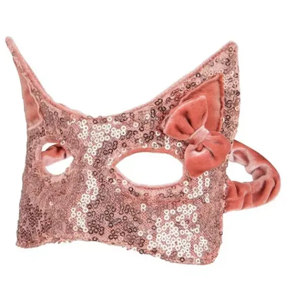 Janie and Jack Kids Accessories|Dress Up-" sequins" Cat Mask pink