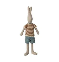 Janie and Jack Stuffed Animals-Rabbit, Size 3 - Knitted Shirt and Shorts multi