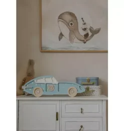 Janie and Jack Lighting-Race Car retro blue