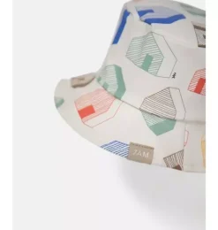 Janie and Jack Kids Accessories-Rain Bucket Hat print house teal