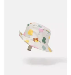 Janie and Jack Kids Accessories-Rain Bucket Hat print tree beige