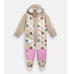Janie and Jack Kids Clothing-Rain Coverall print tree beige