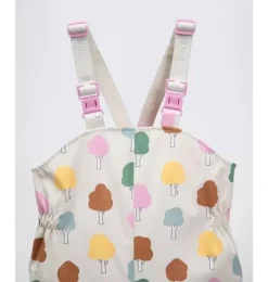 Janie and Jack Kids Clothing-Rain Suspender Pants print tree beige