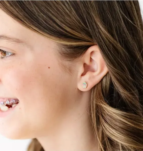 Janie and Jack Jewelry|Jewelry-Rainbow Cupcake Stud Earring multi