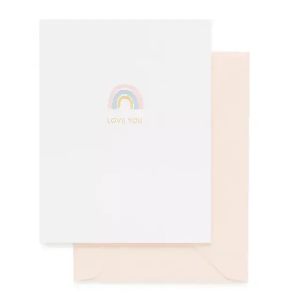 Janie and Jack Stationery-Rainbow, Love You Greeting Card multi
