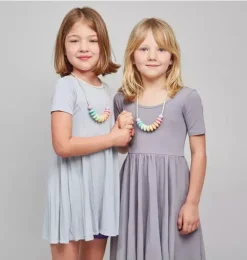 Janie and Jack Kids Accessories|Jewelry-Rainbow Sherbet Sensory Necklace pastel