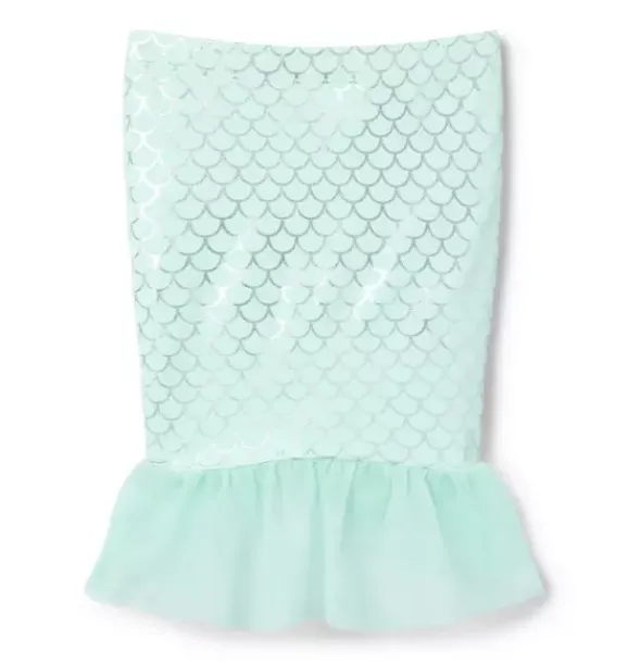 Janie and Jack Accessories|Swim & Cover-ups-Recycled Mermaid Tail Skirt Cover-Up light aqua scale