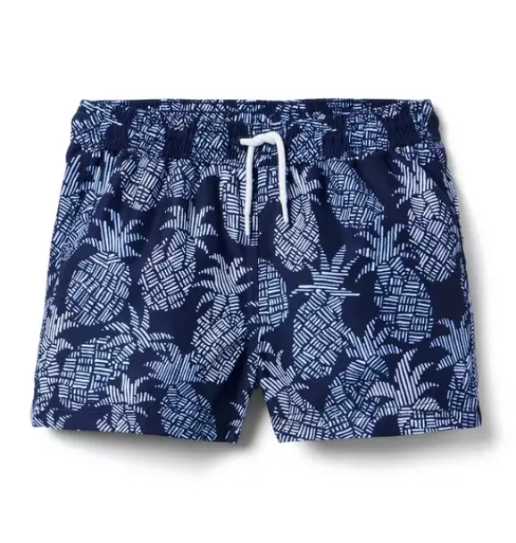 Janie and Jack Swim Trunks|Boy-Recycled Pineapple Swim Trunk merchant marine pineapple