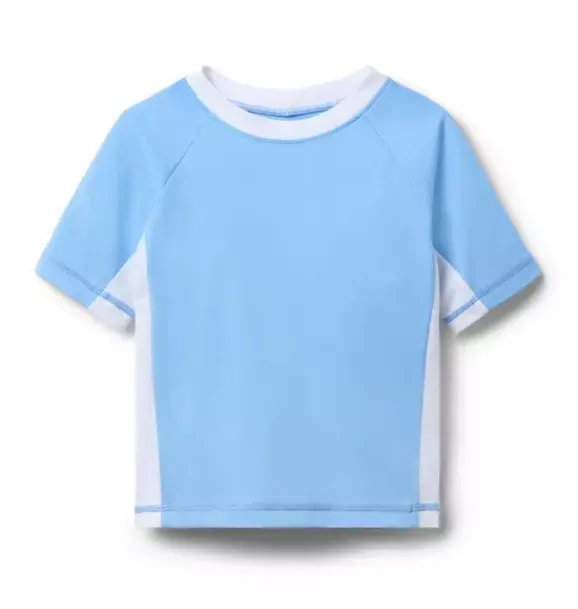 Janie and Jack Rash Guards|Boy-Recycled Rash Guard blue stream
