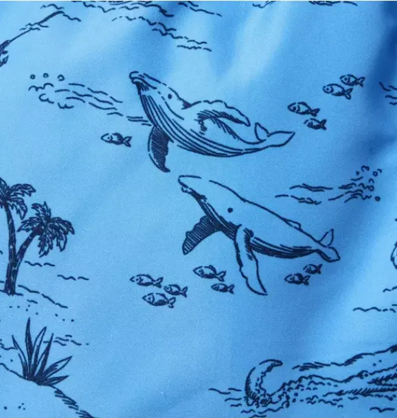 Janie and Jack Swim Trunks|Boy-Recycled Sea Days Swim Trunk field blue sea days