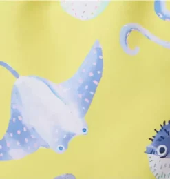 Janie and Jack Swim Trunks|Boy-Recycled Sea Friends Swim Trunk light yellow sea friends