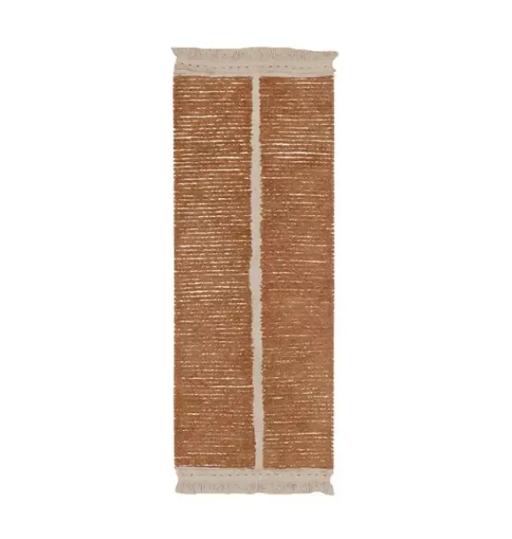 Janie and Jack Rugs-Reversible Washable Runner Rug Duetto toffee