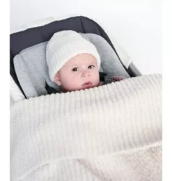 Janie and Jack Nursery|Blankets And Quilts-Ribbed Blanket Fuzzy ecru