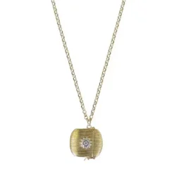 Janie and Jack Adult Accessories|Jewelry-Ribbed Vesta Case Necklace gold