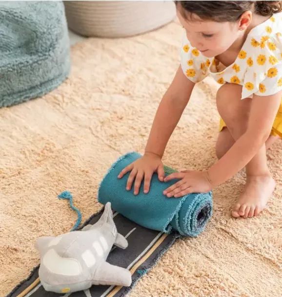 Janie and Jack Development Toys-Ride & Roll Airplane blue