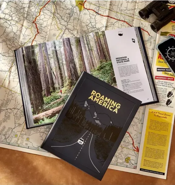 Janie and Jack Books-ROAMING AMERICA LEATHER EDITION navy