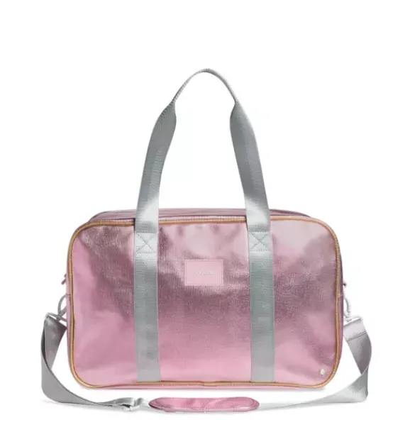 Janie and Jack Luggage-Rockaway Duffle pink/silver