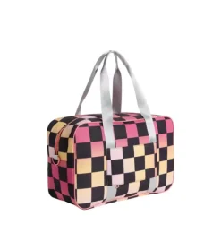 Janie and Jack Luggage-Rockaway Duffle pink checkerboard