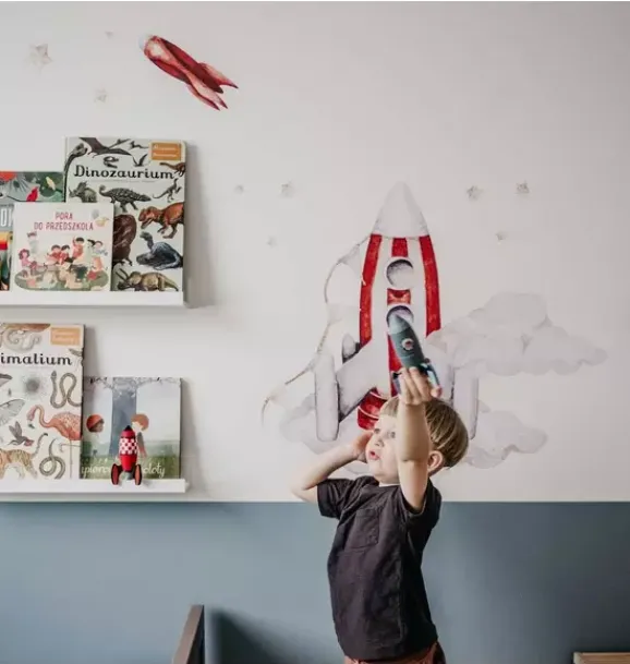 Janie and Jack Wallpaper-Rockets Wall Decal Set multi