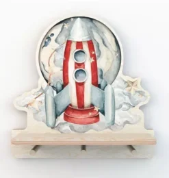 Janie and Jack Shelving-Rocketship Mini Shelf multi