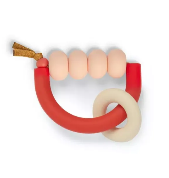 Janie and Jack Teethers And Bottles-Rose Arch Ring Teether red