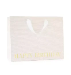 Janie and Jack Party Supplies-Large Gift Bag rose pinstripe