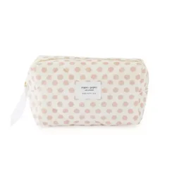 Janie and Jack Desk Accessories-Rose Polka Dot Small Cosmetic Pouch multi